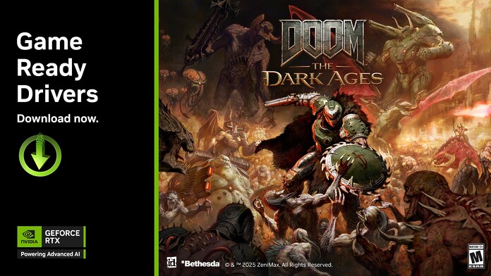 NVIDIA lanza Game Ready para DOOM The Dark Ages y llegan nuevos juegos con DLSS 4