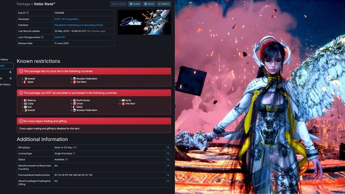 Stellar Blade elimina restricciones regionales en Steam y Epic Stores
