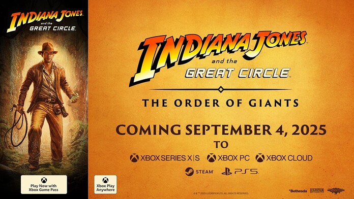 Indiana Jones and The Great Circle The Order of Giants DLC saldrá en septiembre de 2025