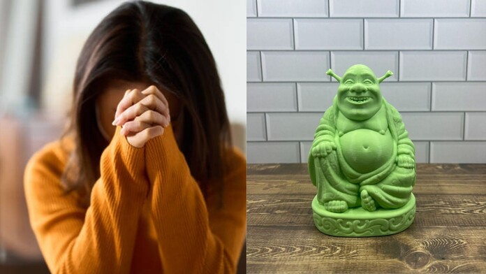Mujer en Filipinas reza cuatro años a estatua de shrek creyendo que era Buda