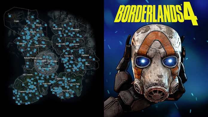 Mapa de Borderlands 4 es revelado con todos sus coleccionables