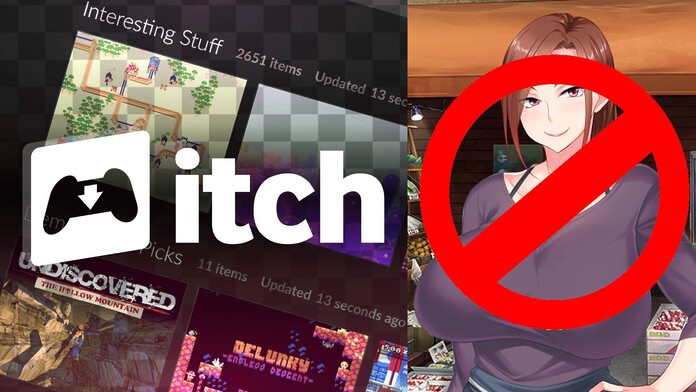 Tienda Itch.io elimina juegos NSFW tras presión de compañías de pago