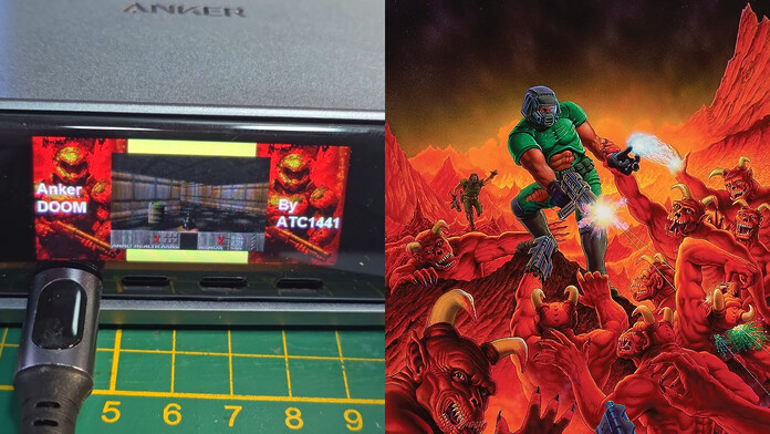 DOOM corre en una estación de carga portátil