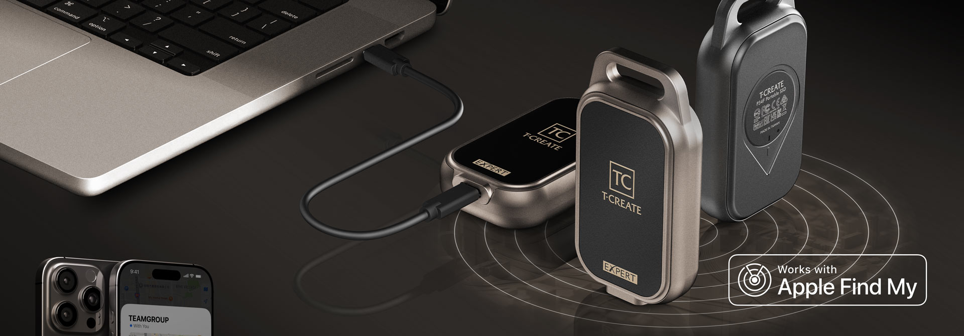 01-EXPERT P34F Find My External SSD-wroks with Apple Find My