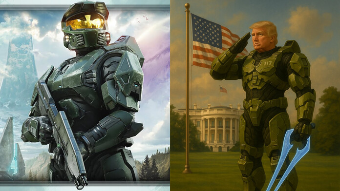 Trump se convierte en Master Chief por el fin de la guerra de consolas