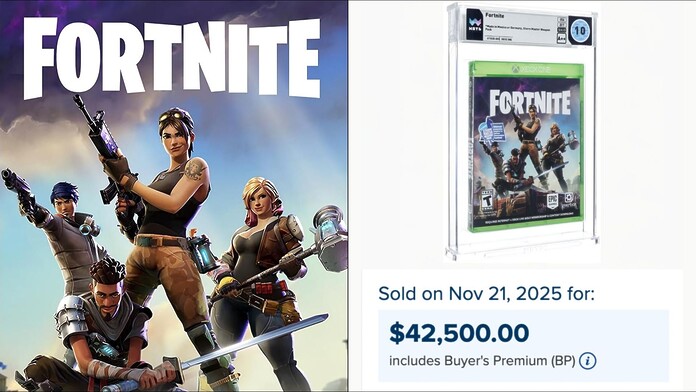 Copia física de Fortnite alcanza los $42,500 en una subasta