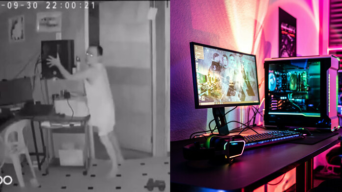 Gamer protege su PC en vez de su familia durante terremoto