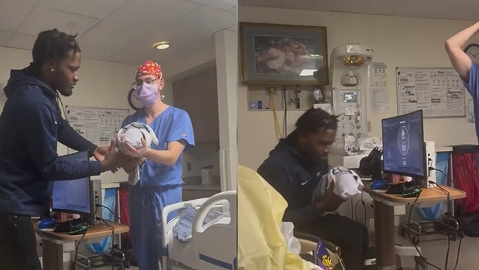 Jugador de Xbox juega en la sala de parto mientras nace su hijo