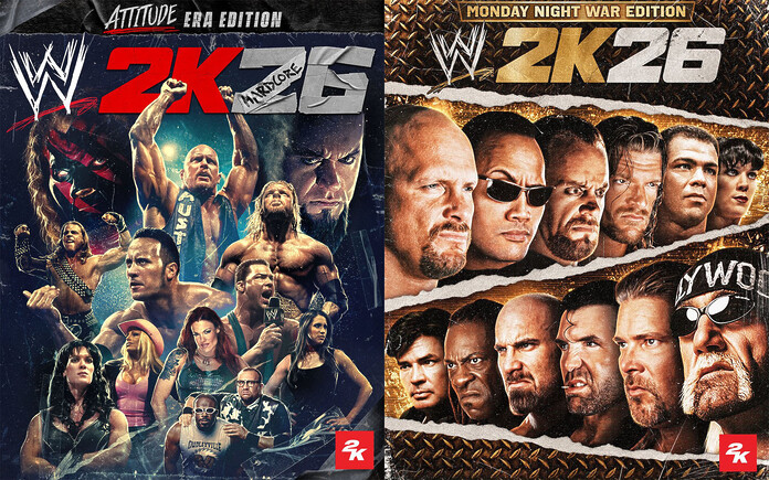 WWE 2K26 ediciones Attitude Era y Monday Night War , GamersRd
