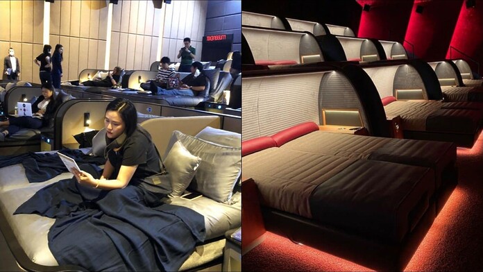 Cine en Tailandia agrega camas y se vuelve viral