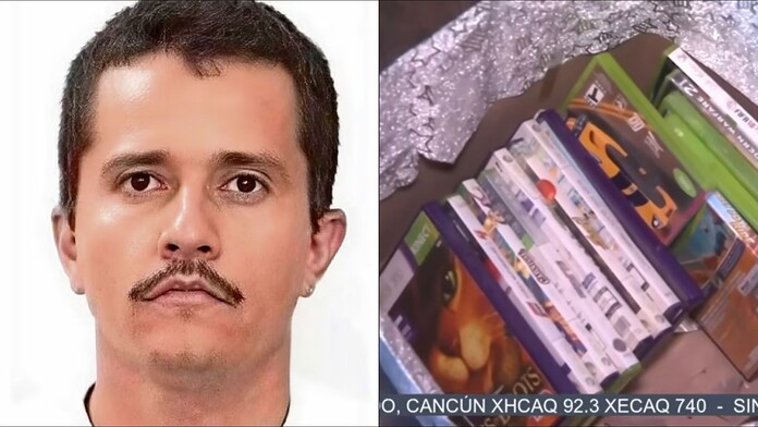 Consola Xbox y videojuegos hallados en el refugio de El Mencho