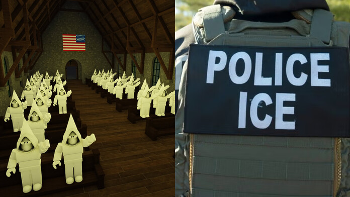 Grupo en Roblox del Ku Klux Klan se manifiesta en apoyo a ICE
