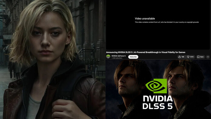 Canal italiano tumba el tráiler de NVIDIA DLSS 5 por copyright Canal italiano tumba el tráiler de NVIDIA DLSS 5 por copyright