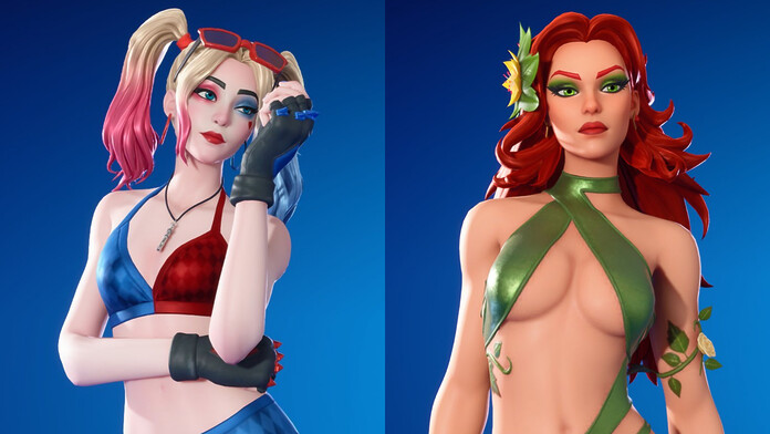Skins de Poison Ivy y Harley Quinn en Fortnite serán para mayores de 13 años