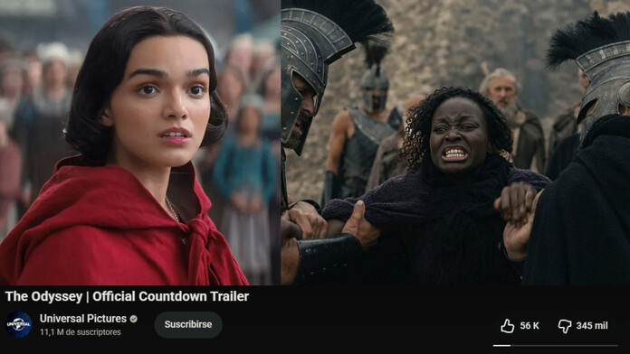 Tráiler de The Odyssey tiene más dislikes que el de Snow White