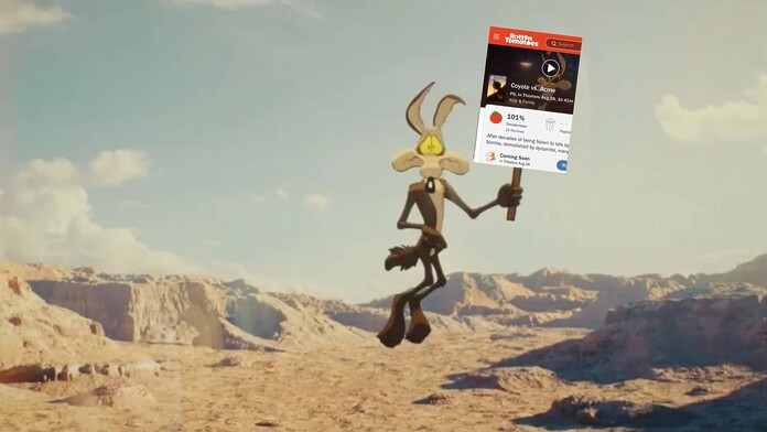 Coyote vs. Acme logró 101% de aprobación en Rotten Tomatoes Coyote vs. Acme logró 101% de aprobación en Rotten Tomatoes