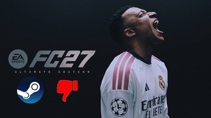 EA Sports FC 27 en PC junto a la cifra de jugadores simultáneos registrada en Steam