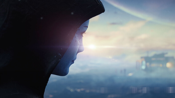 Logotipo de Mass Effect junto al reporte sobre el desarrollo avanzado del próximo juego en BioWare