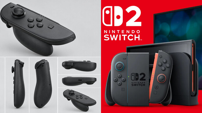 Patente de Nintendo para un control del Switch 2 Esquema de la patente de Nintendo para un joy-con ergonómico destinado a la Nintendo Switch 2