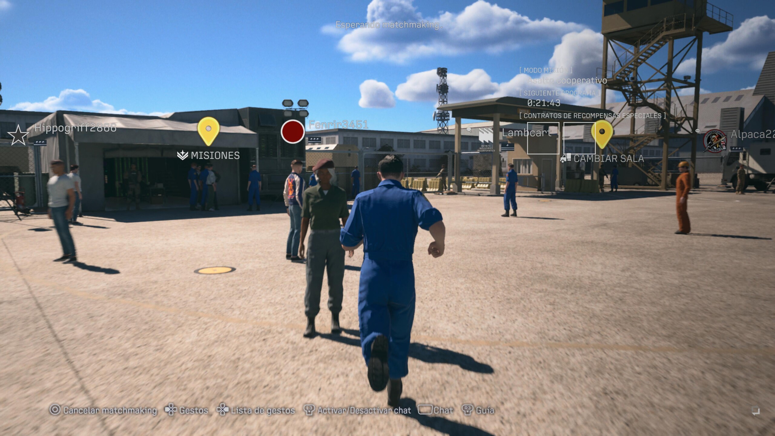 La Base Aérea es el lobby del modo online