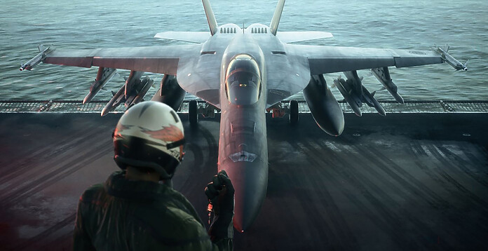 Ace Combat 8: Wings of Theve en PS5 durante un combate aéreo