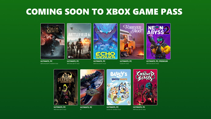 Xbox Game Pass y sus nueve juegos de octubre con Battlefield 6