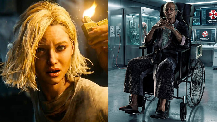 Oswell E. Spencer junto al logotipo de Resident Evil Requiem, en el anuncio sobre el contenido del DLC