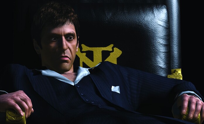 Tony Montana en una escena de Scarface: The World Is Yours junto al rumor sobre una posible remasterización