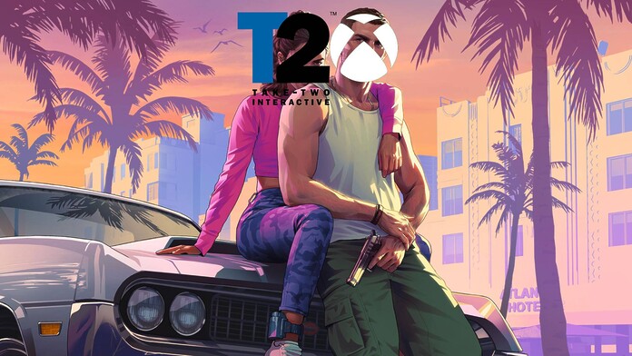 Take-Two y Microsoft firman un nuevo acuerdo para todos los dispositivos Xbox Logotipos de Take-Two Interactive y Xbox por el anuncio del nuevo acuerdo de publicación para todos los dispositivos Xbox