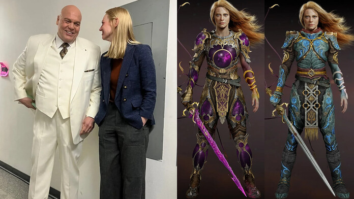 Deborah Ann Woll caracterizada como Laufey en God of War junto al respaldo público de Vincent D'Onofrio