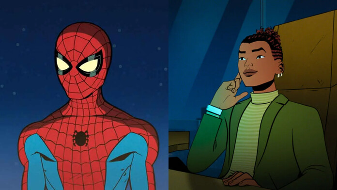 Your Friendly Neighborhood Spider-Man y sus futuras temporadas Peter Parker y Harry Osborn en una escena de Your Friendly Neighborhood Spider-Man junto al anuncio de más temporadas