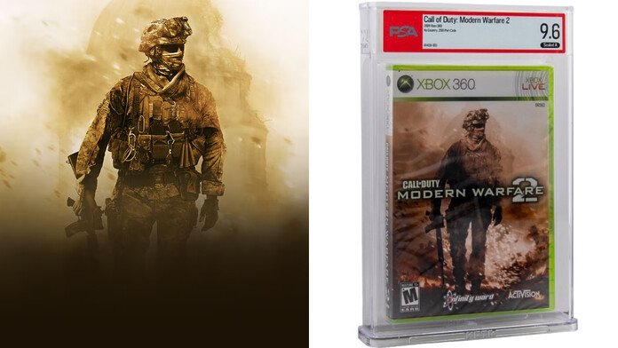 Caja precintada del videojuego Call of Duty: Modern Warfare 2 para la consola Xbox 360.
