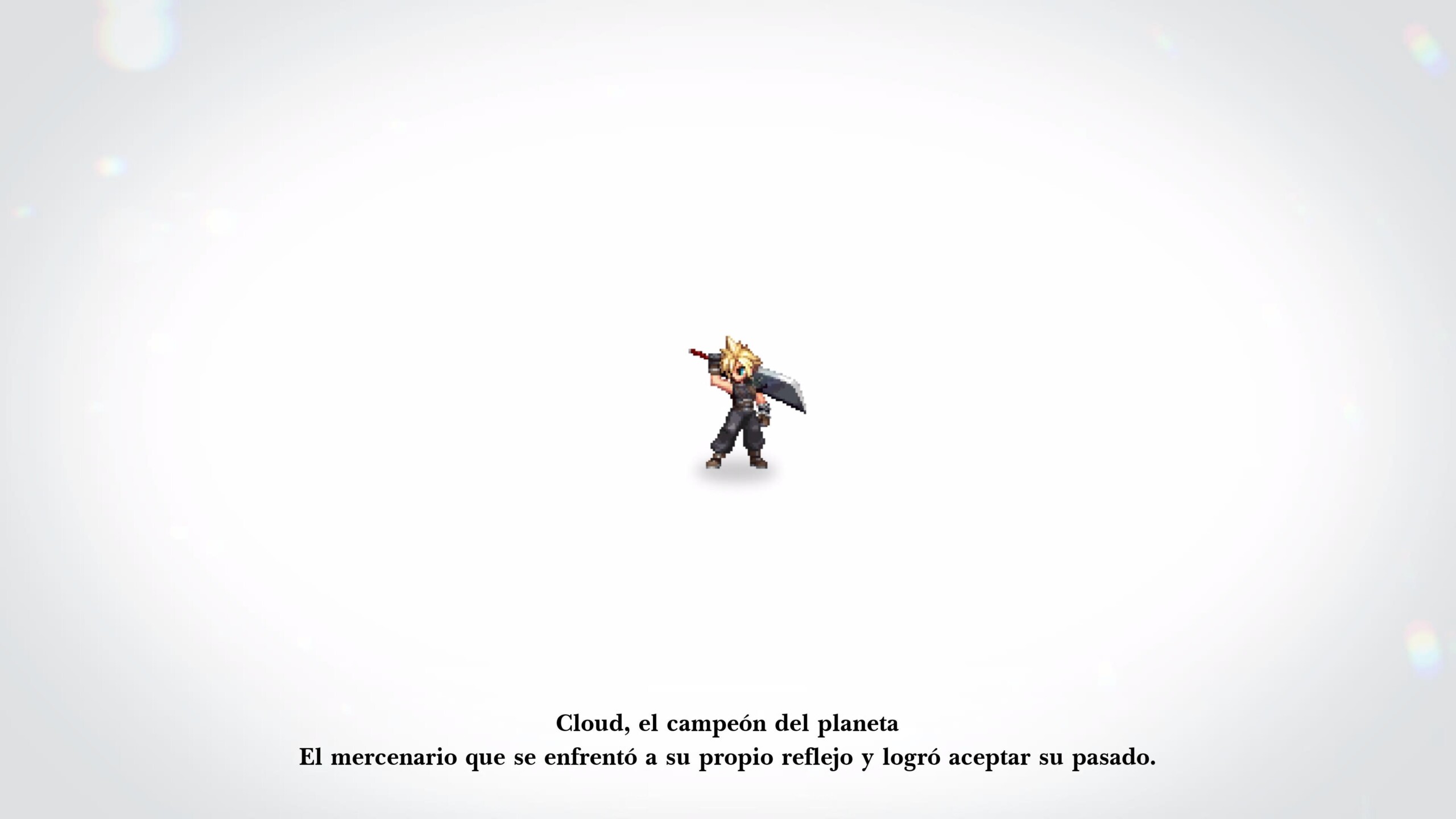 Cloud Strife al momento de ser reclutado