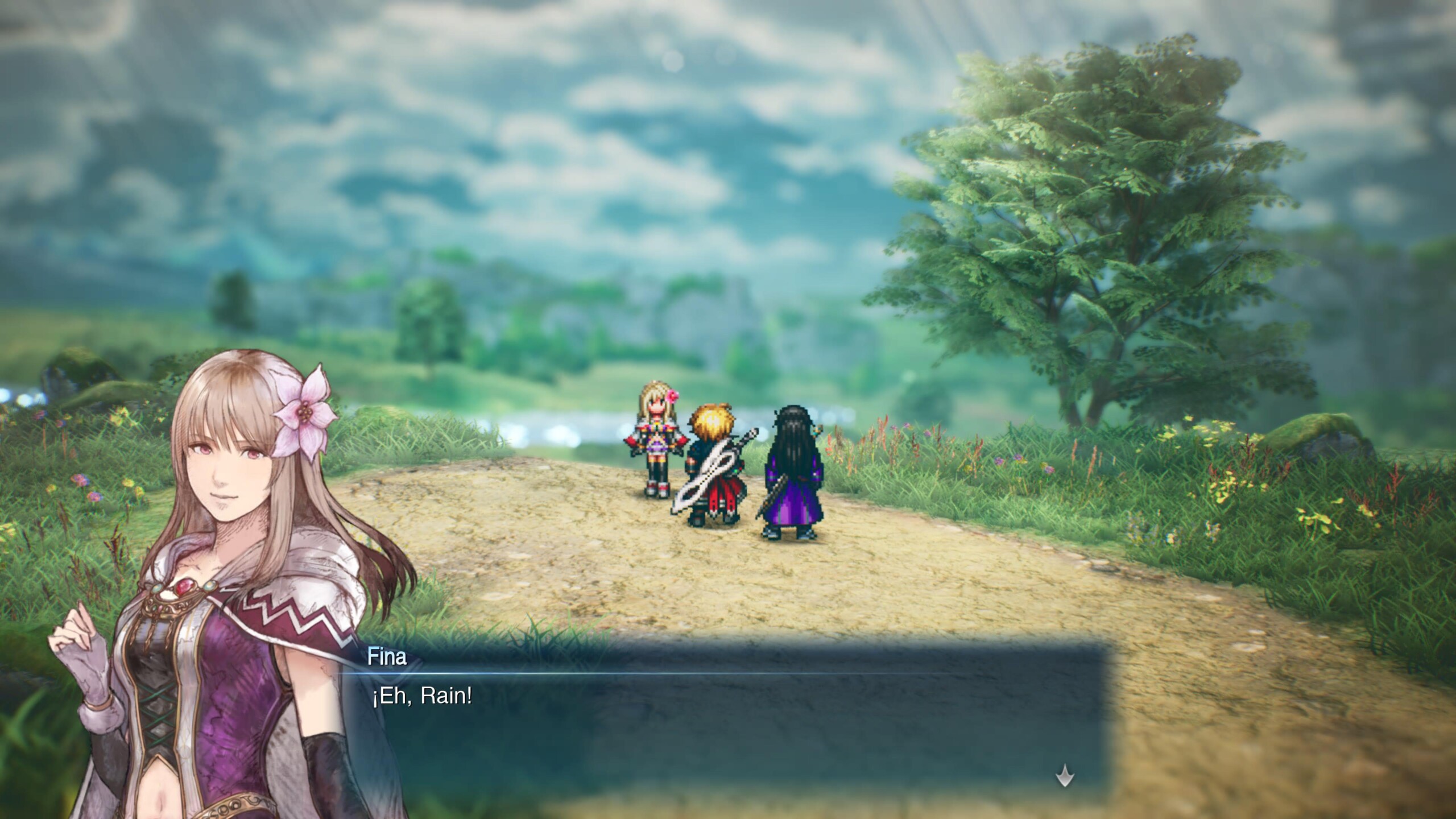 Personajes de la franquicia Final Fantasy representados en el estilo HD-2D de Resonance