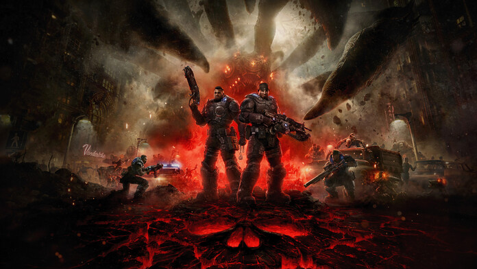 Gears of War: E-Day ejecutándose en Xbox Series X durante un combate