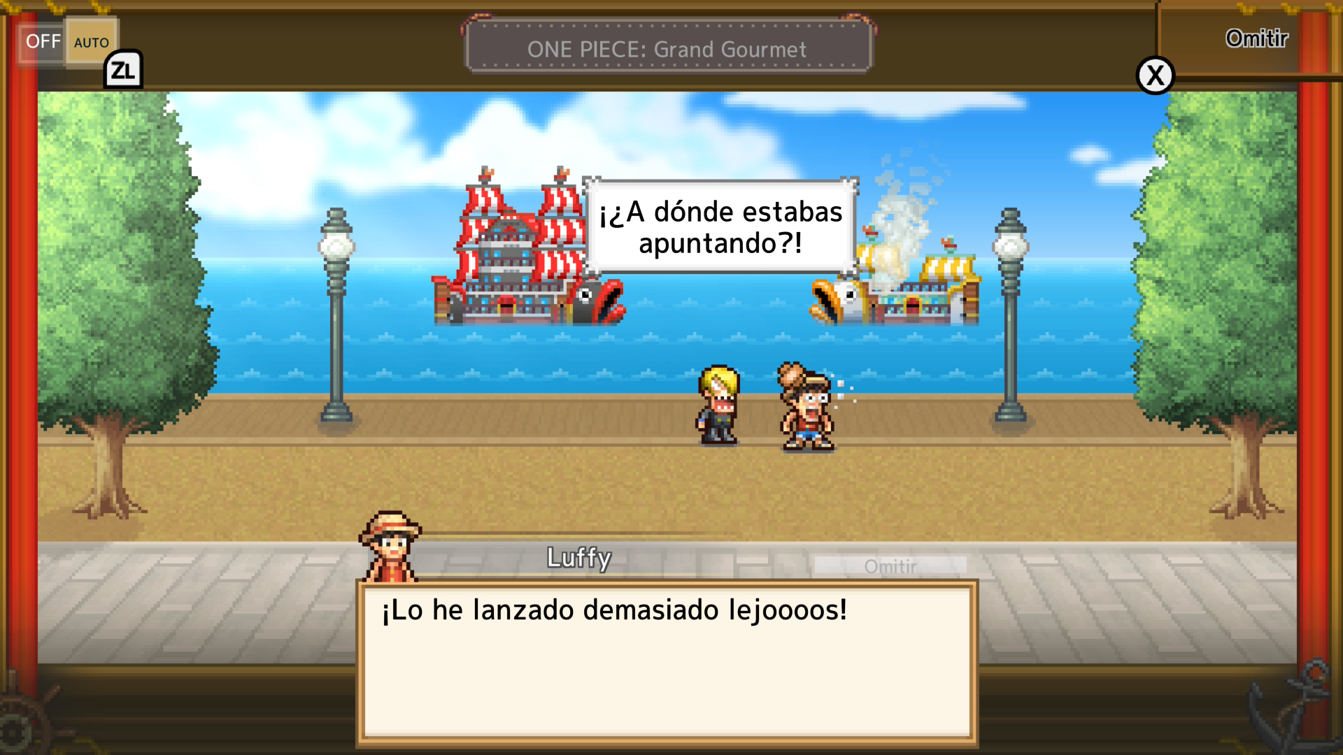 Luffy y Sanji en ONE PIECE: Grand Gourmet