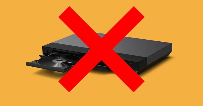 Reproductor de Blu-ray 4K de Sony junto a discos ópticos