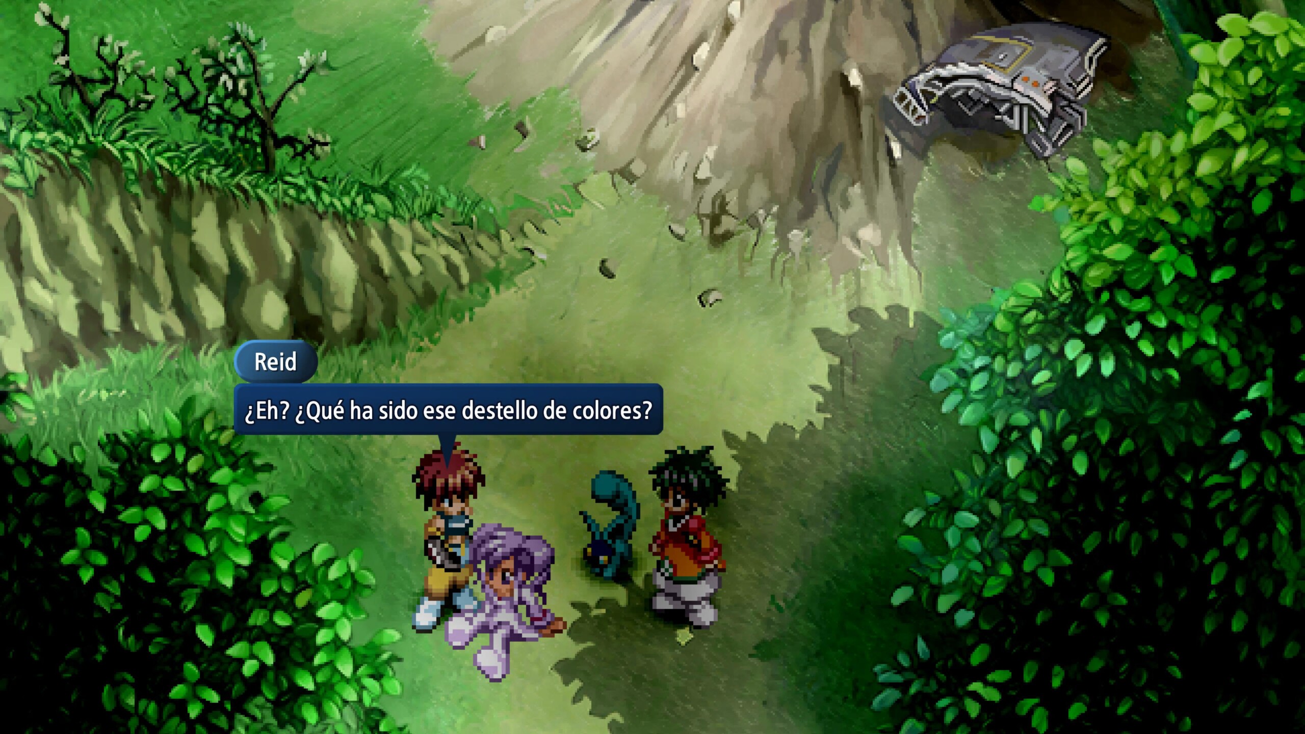 Explorando el mundo en el juego.