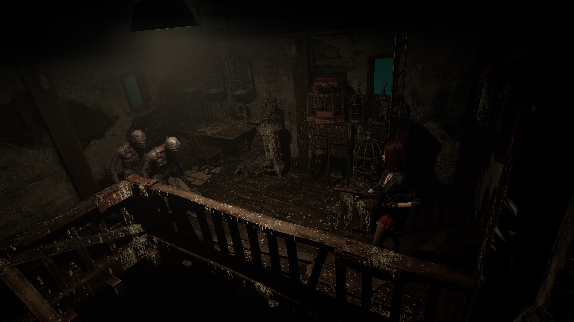 Caroline Walker se enfrenta a una criatura en Tormented Souls 2